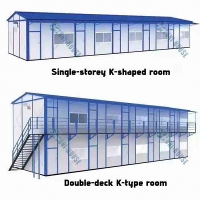 建設現場向けK型軽量鉄骨プレハブ住宅